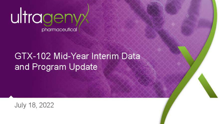 Ultragenyx GTX-102 Interim Data and Program Update
